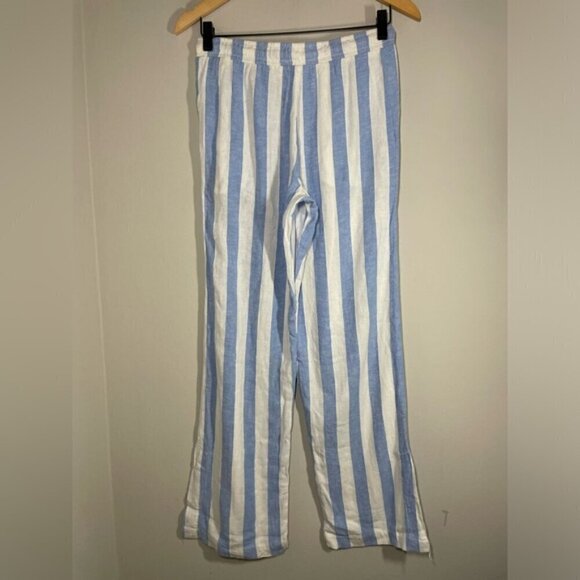 Bella Dahl Side Slit Wide Leg Pant Sky Blue Stripe size XS - Picture 4 of 9